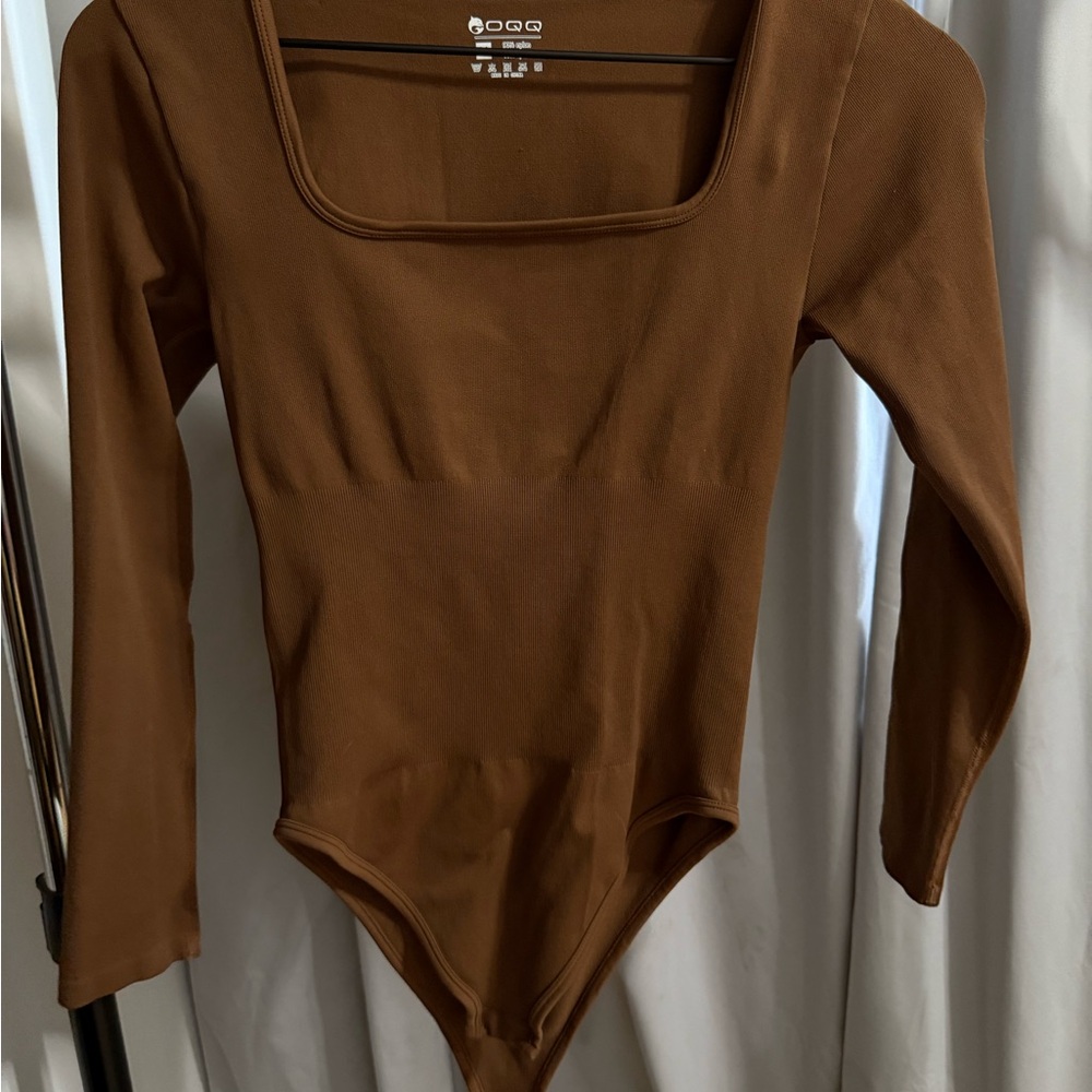 Brown Long Sleeve Bodysuit